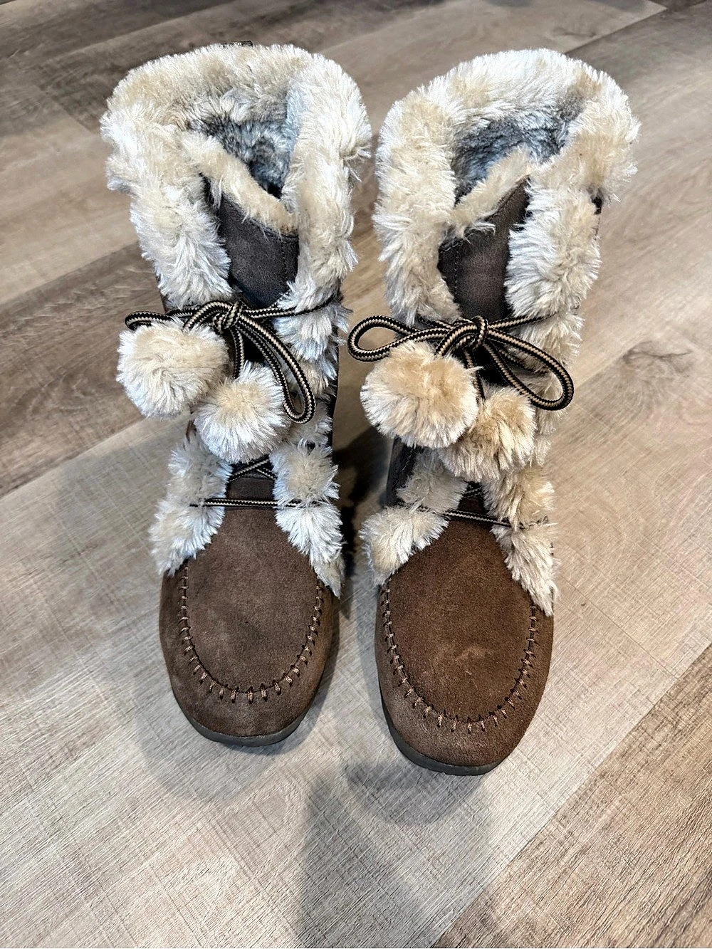 Sporto Maggie Fur-Lined Winter Boots US 9.5 M Brown Chestnut